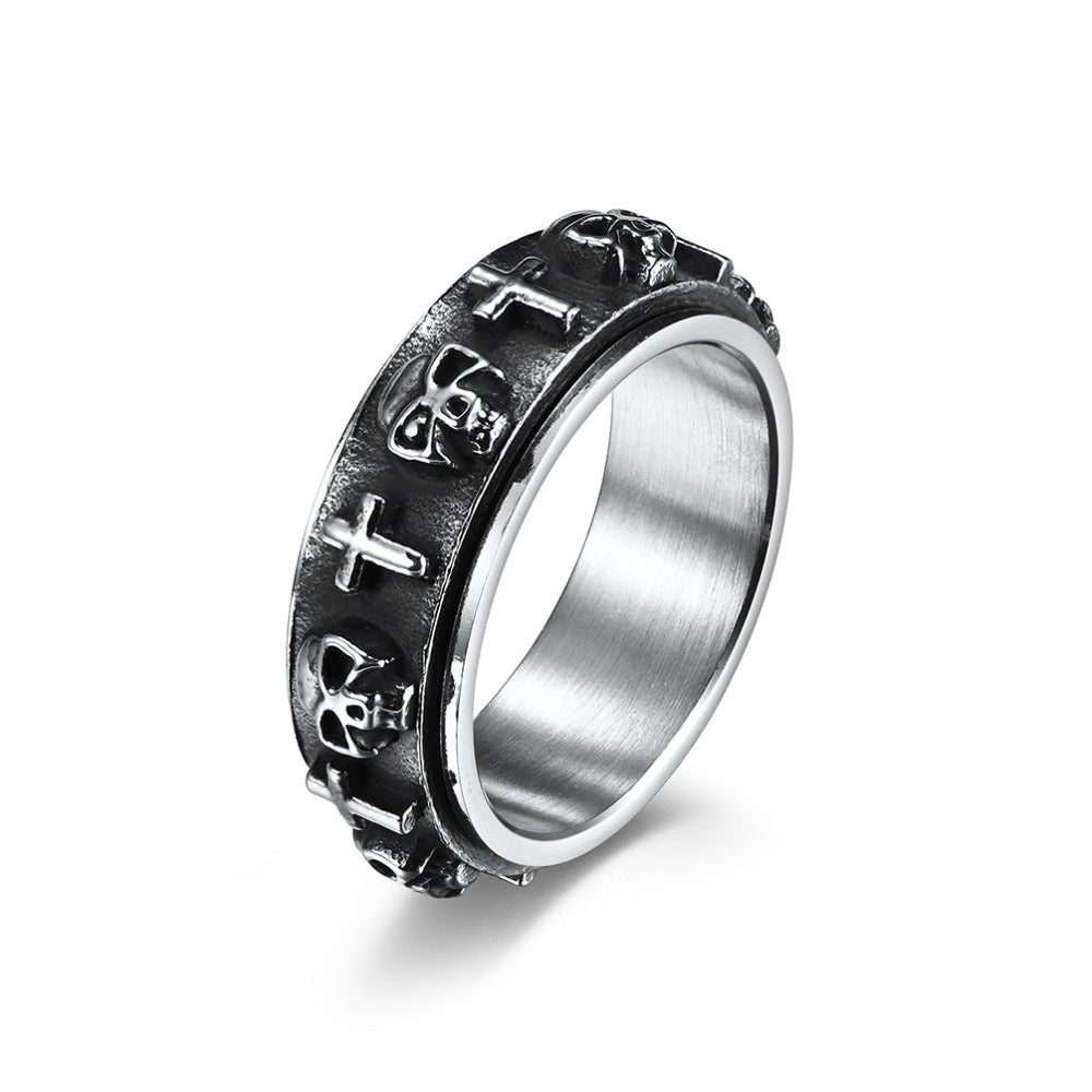 Bague antistress tête de mort