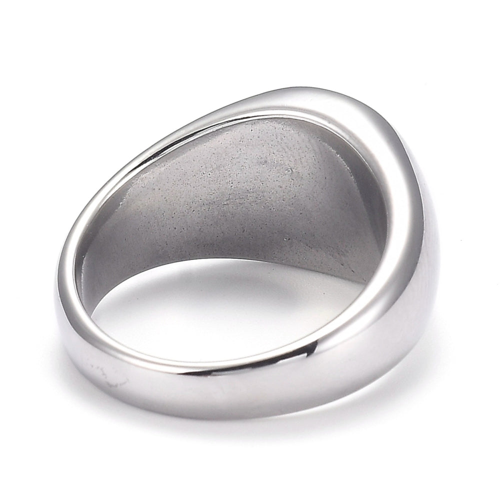 Bague yin yang acier inoxydable