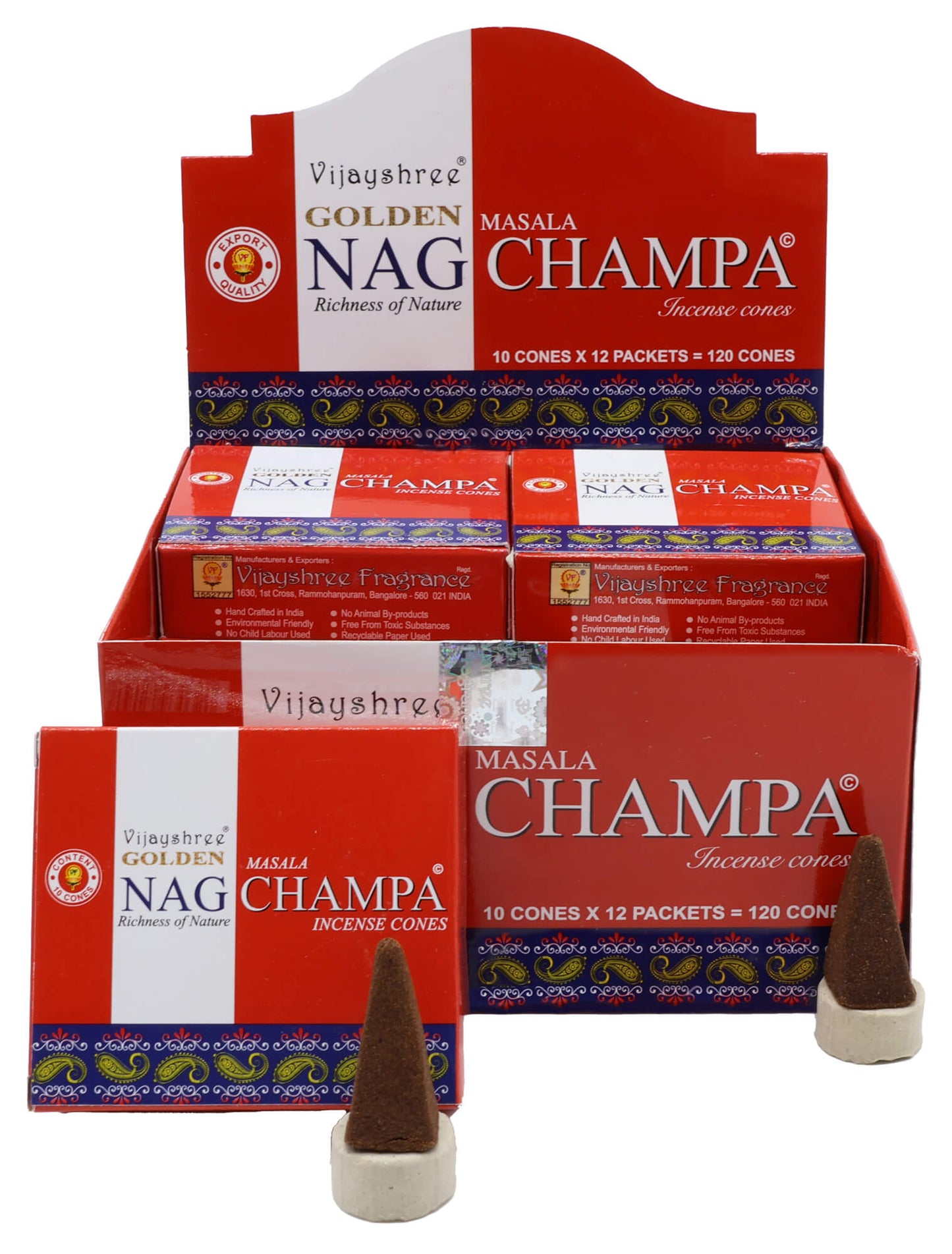 ENCENS NAG GOLDEN NAG CHAMPA CONES