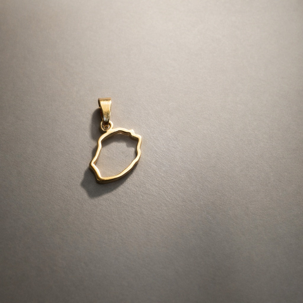 Pendentif carte de l'île de la réunion contour – Trésor Péï – vue 2
