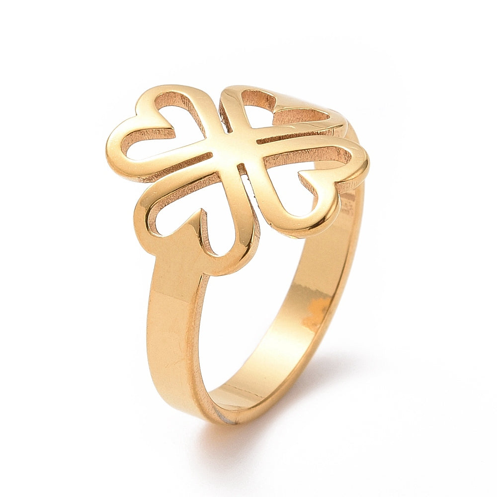 GOOD LUCK BAGUE ACIER INOXYDABLE