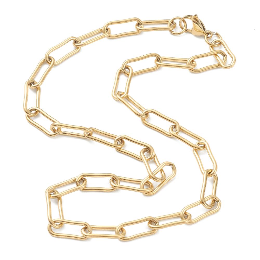 Collier acier inoxydable maille trombone 45 cm