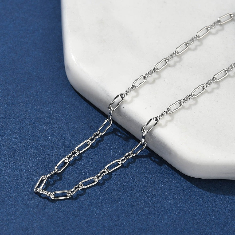 Bracelet acier inoxydable argant maille 8