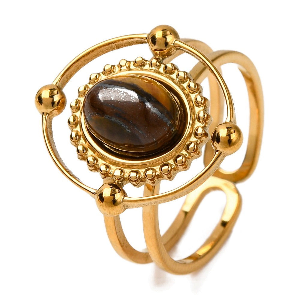 Bague Oeil de tigre anneau céleste