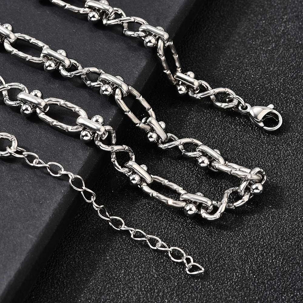 Collier acier inoxydable maille articulé