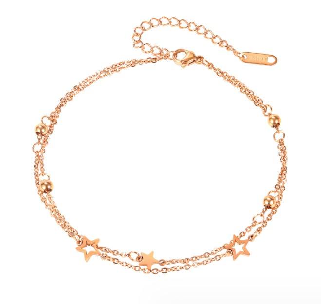 Indira bracelet de cheville en acier inoxydable