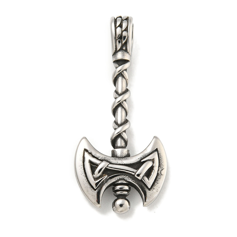 Pendentif hache nordique double lame