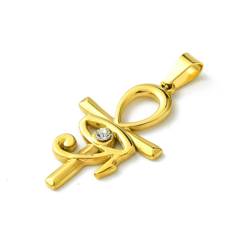 Pendentif croix de Ankh strass