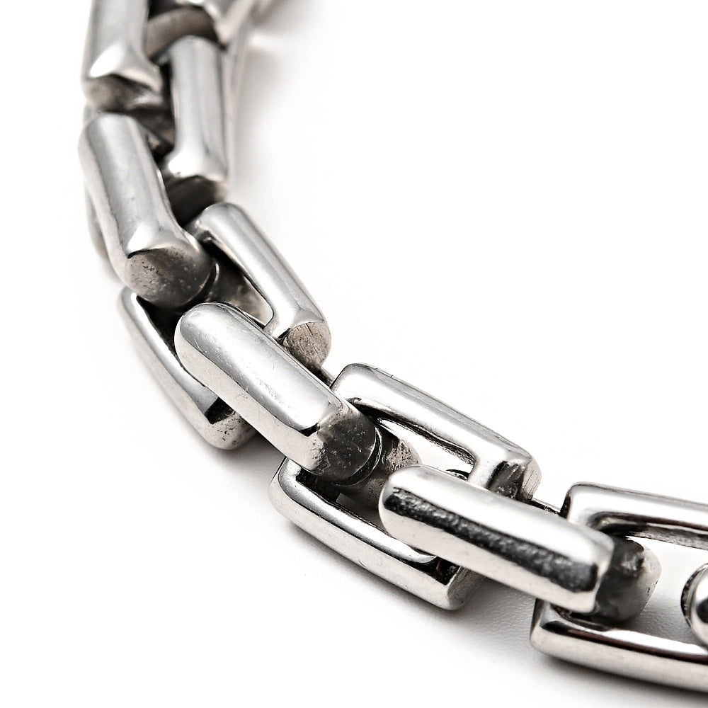 Bracelet maille rectangulaire acier inoxydable