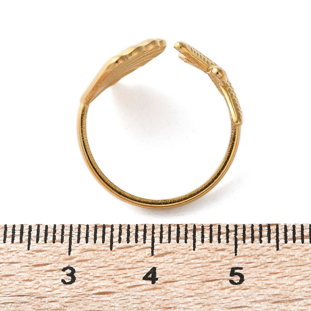Bague thème plage étoile de mer acier inoxydable