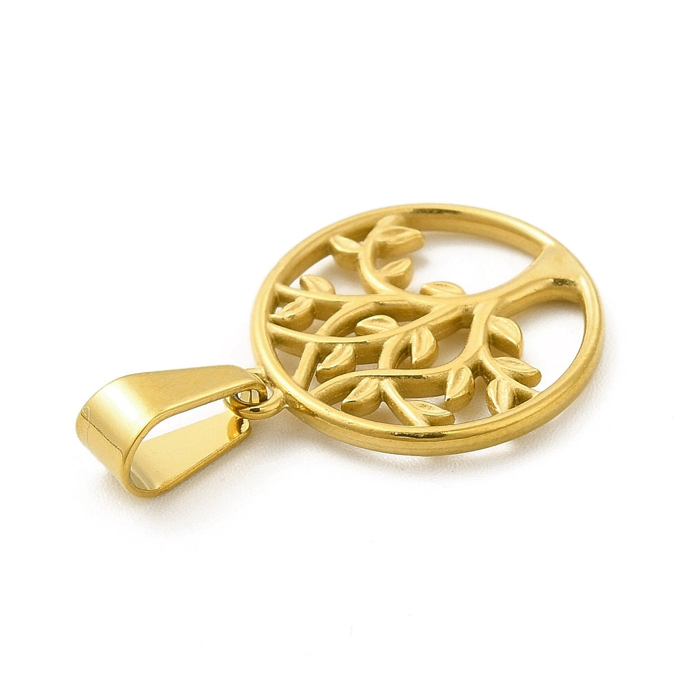 Tree pendentif acier inoxydable