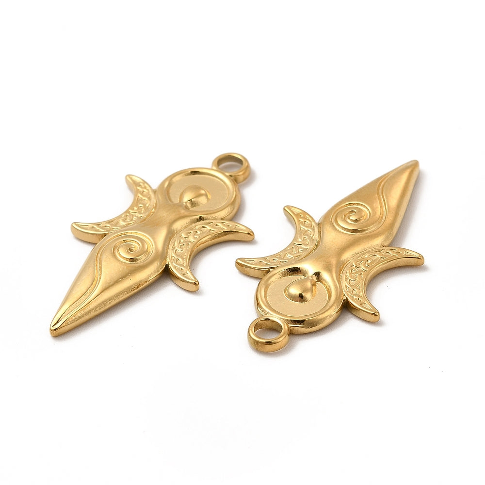 Pendentif déesse de la lune en acier inoxydable