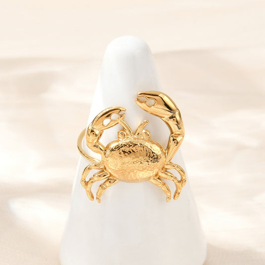 Bague crabe acier inoxydable