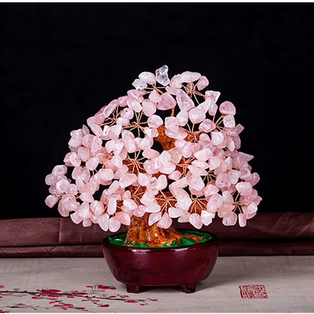 Arbre de vie bonzaï quartz rose
