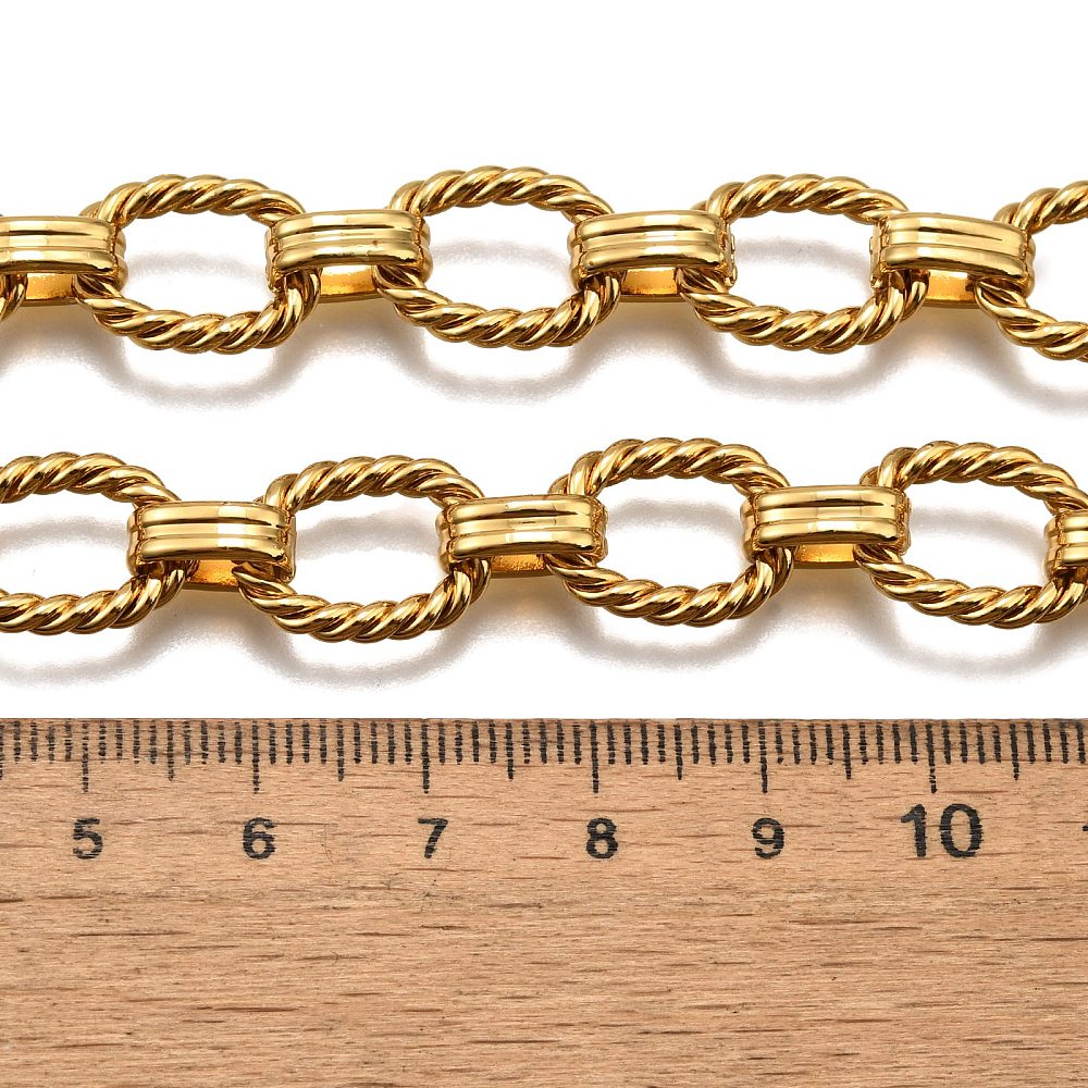 Collier acier inoxydable maille ovale