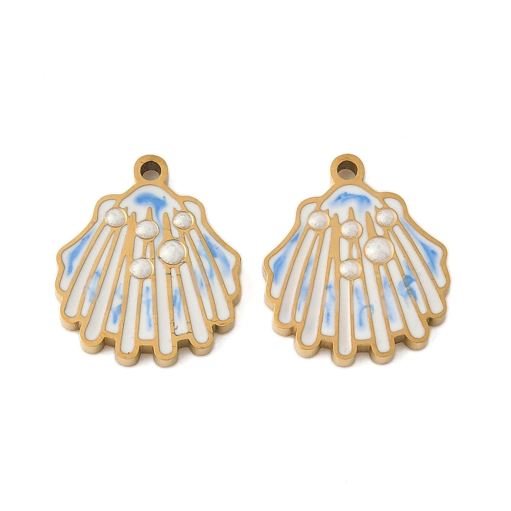 Charm coquillage - Bleu