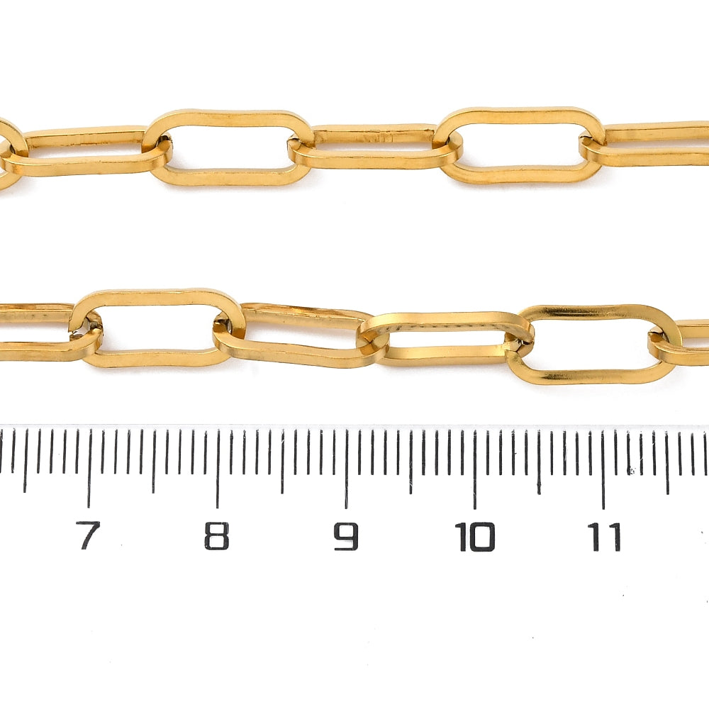 Collier acier inoxydable maille thrombone fermoir T