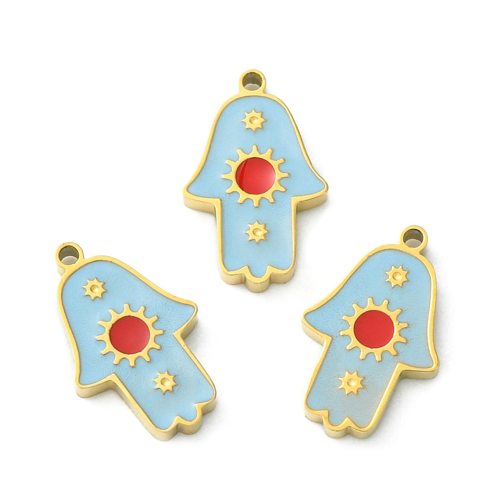 Charm émaillé - symbole mains de fatma