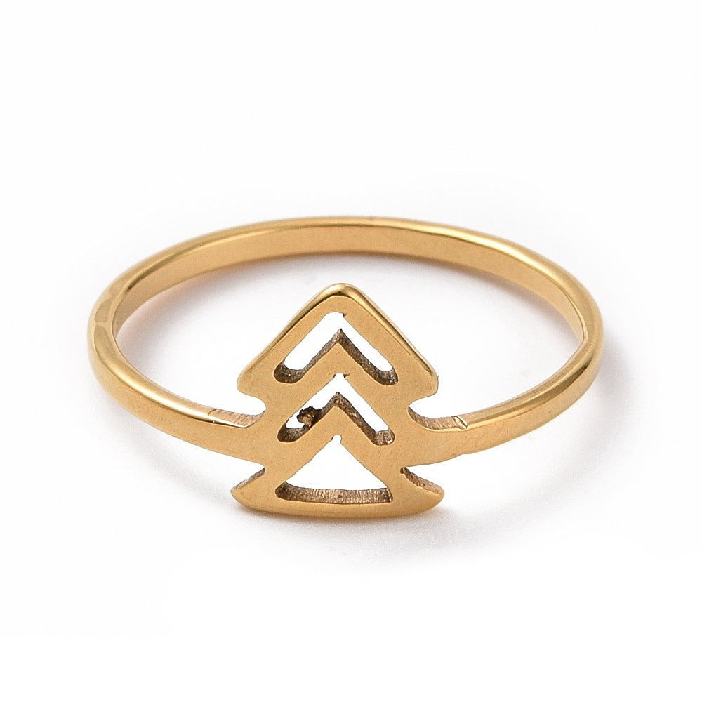 CHEVRON BAGUE ACIER INOXYDABLE