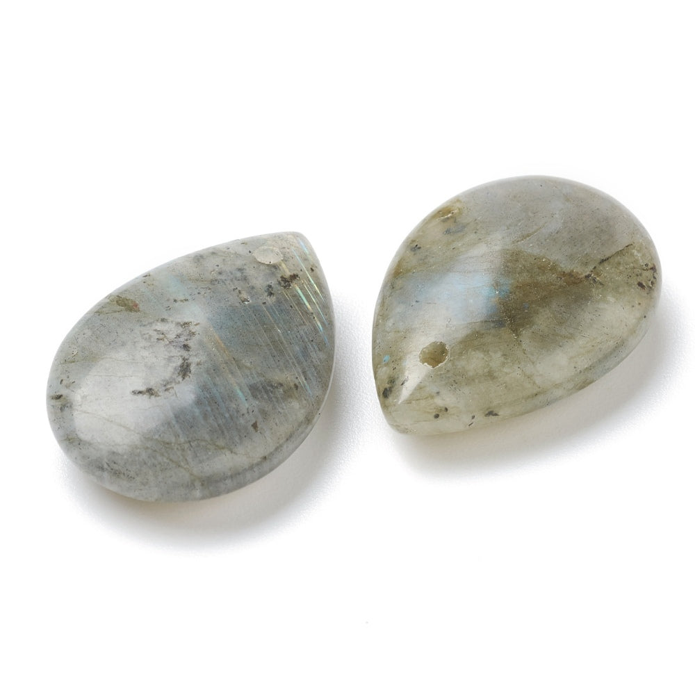 Pendentif goutte labradorite naturelle blanche