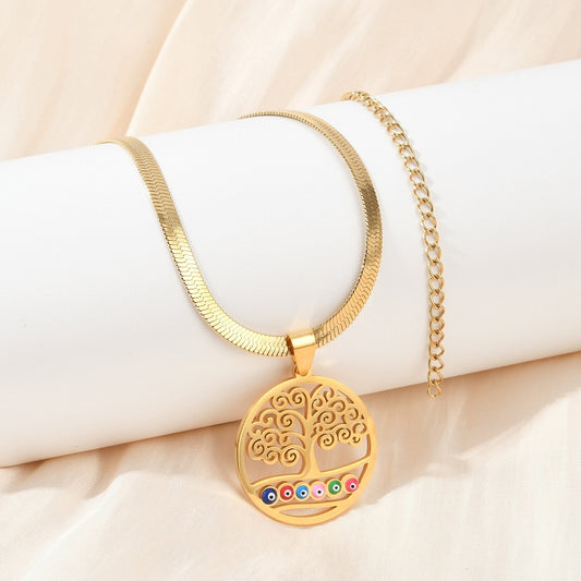 Collier arbre de vie + mauvais oeil