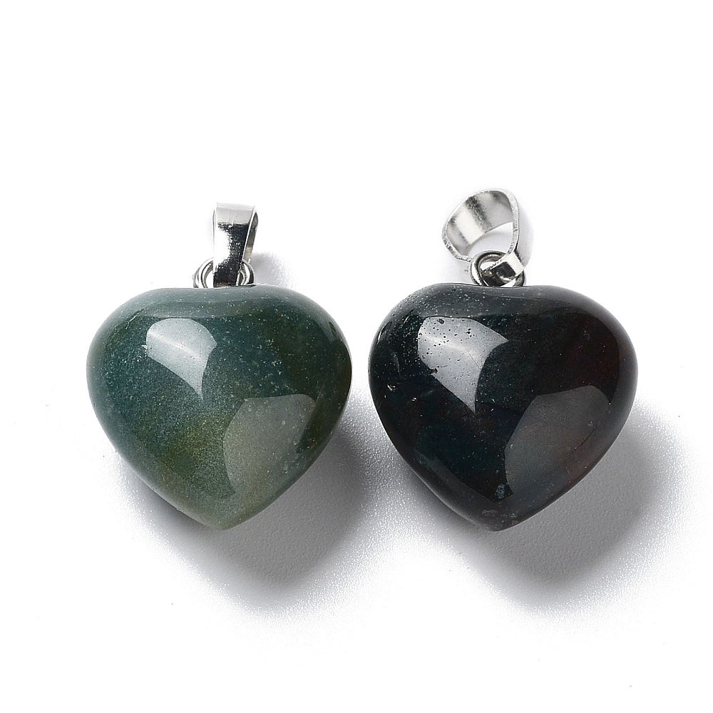 Pendentif petit cœur agate naturelle