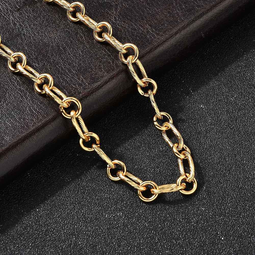 Collier acier inoxydable maille ovale