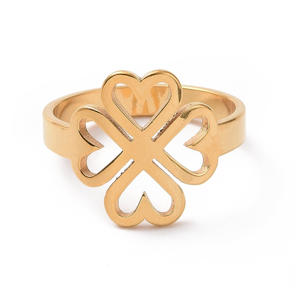 GOOD LUCK BAGUE ACIER INOXYDABLE