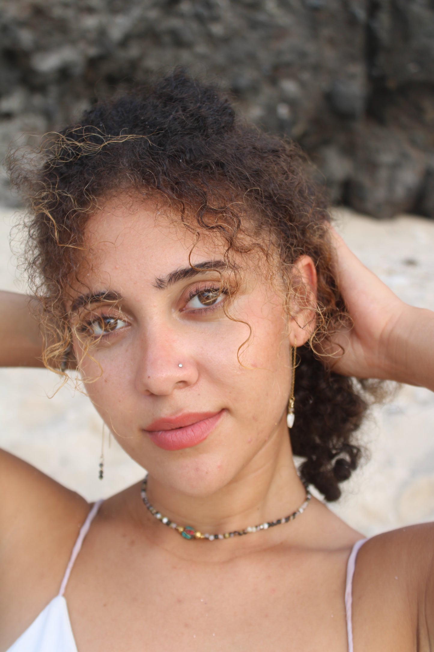 Solea - Aura - Boucle d'oreille chaine dépareillé