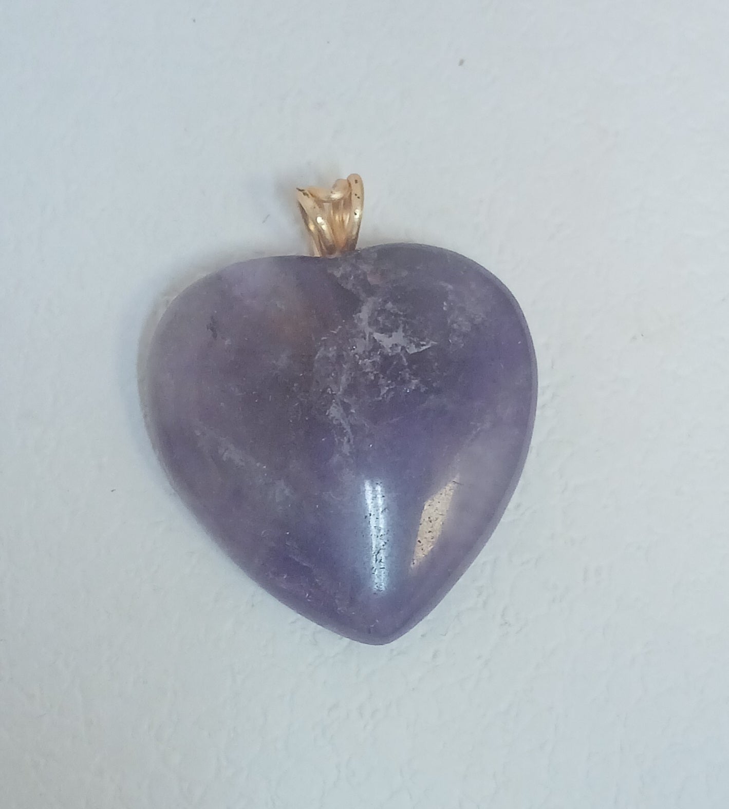 Pend améthyste coeur