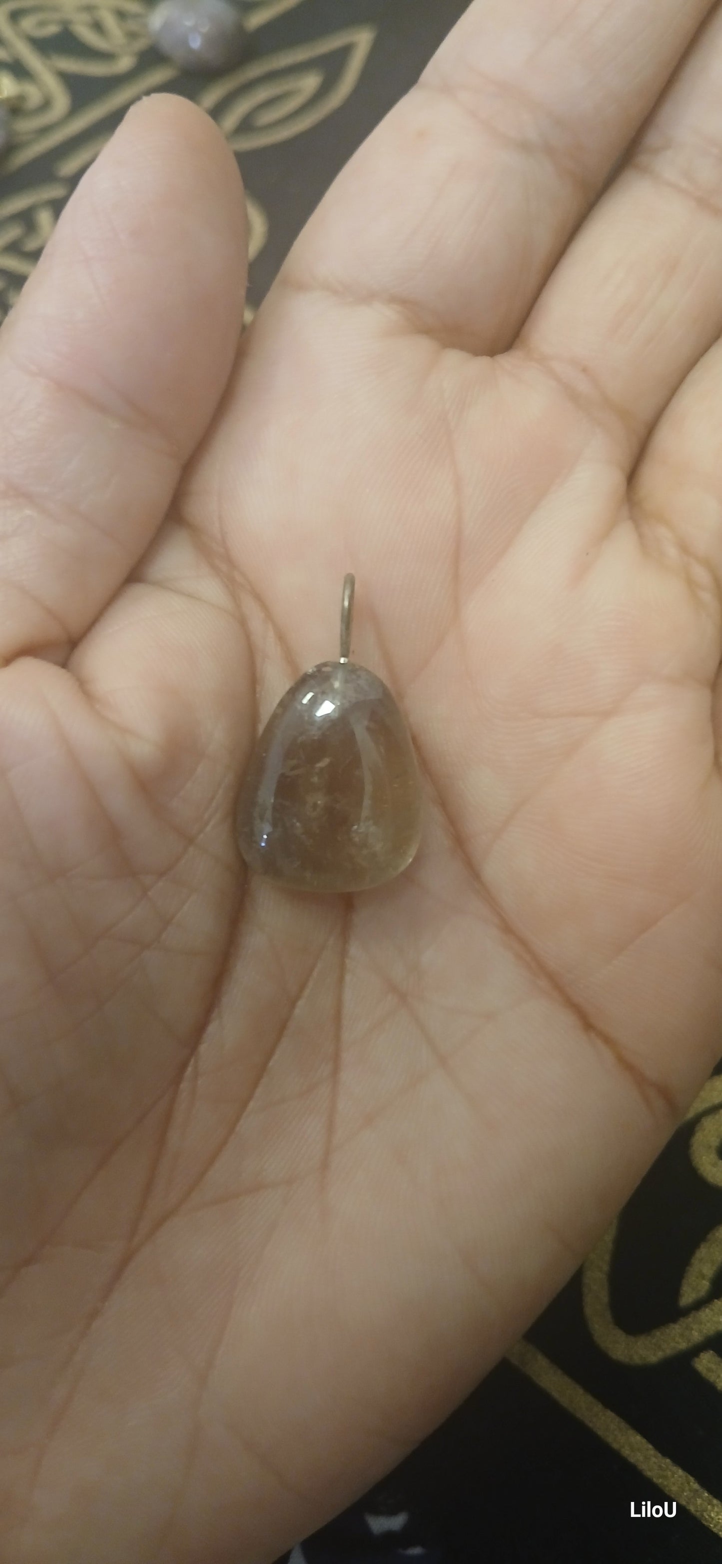 Pendentif Quartz fumé roulé