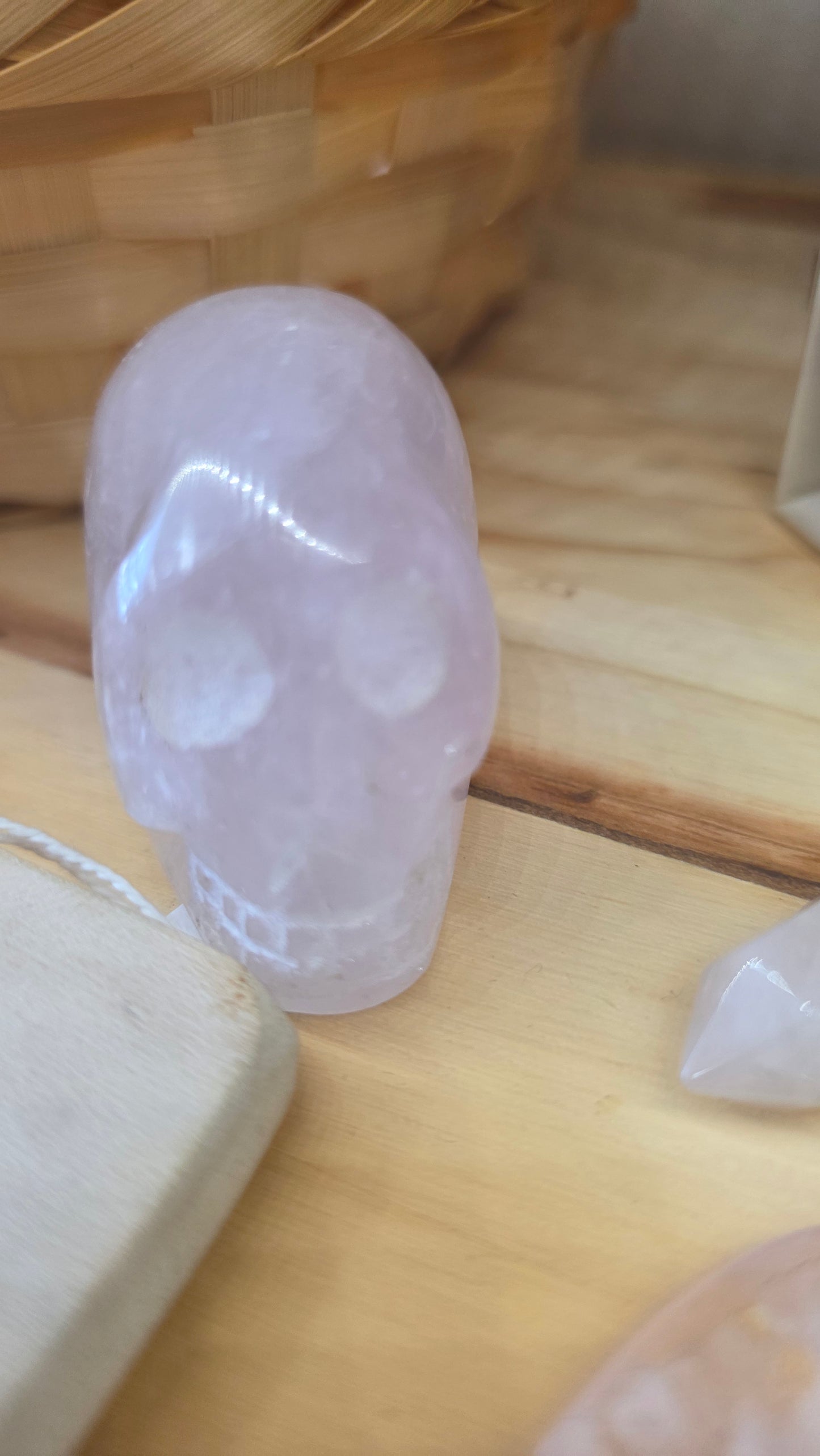 Quartz rose crâne