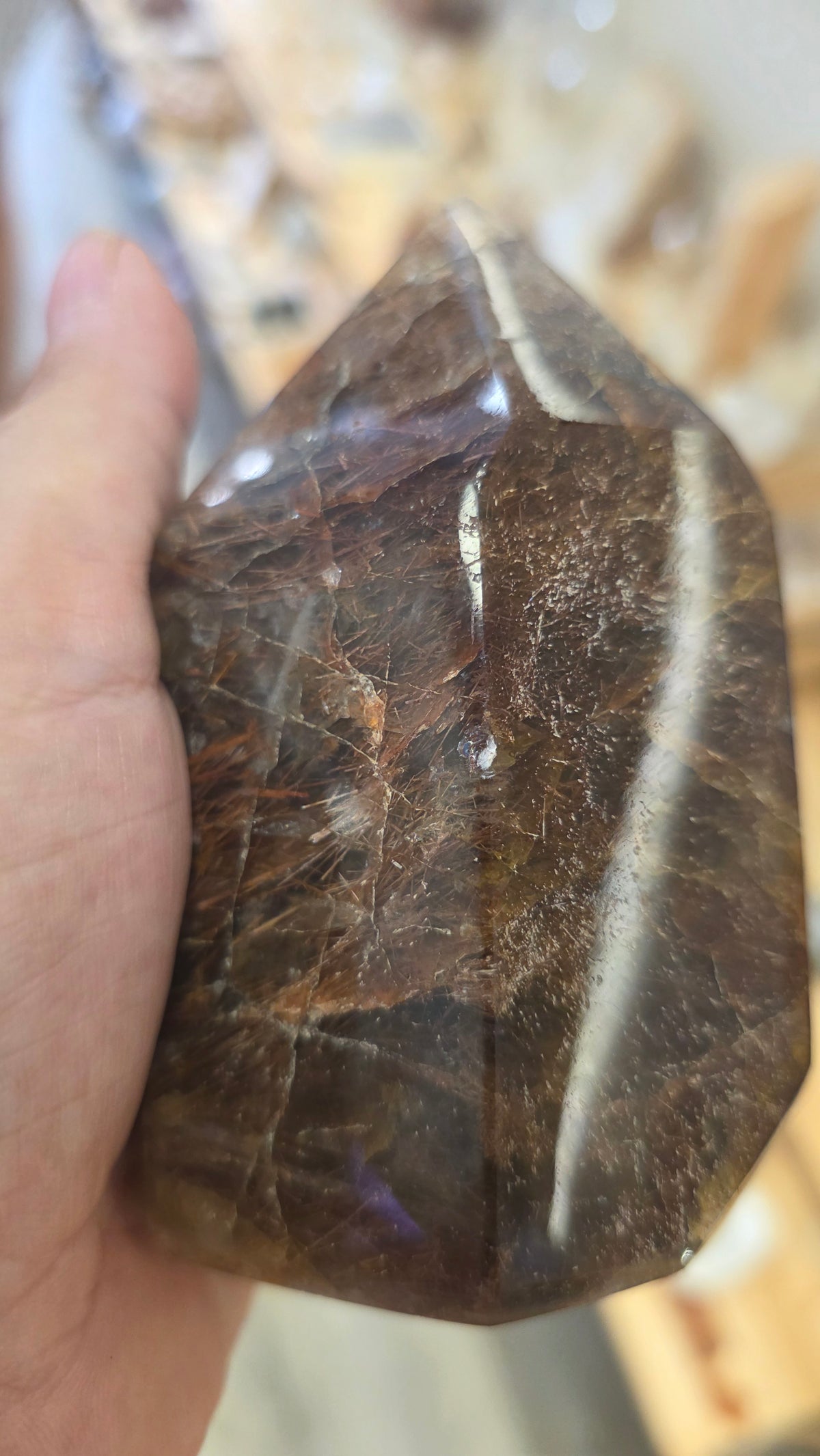 Quartz rutile pointe