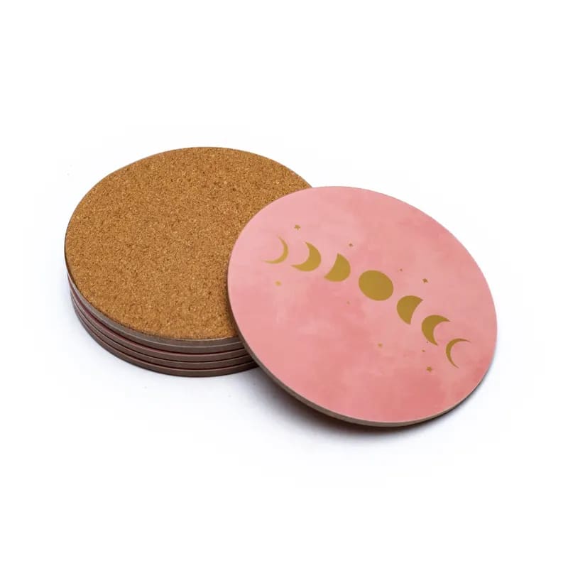 Ensemble de 6 sous-verres phase de la lune