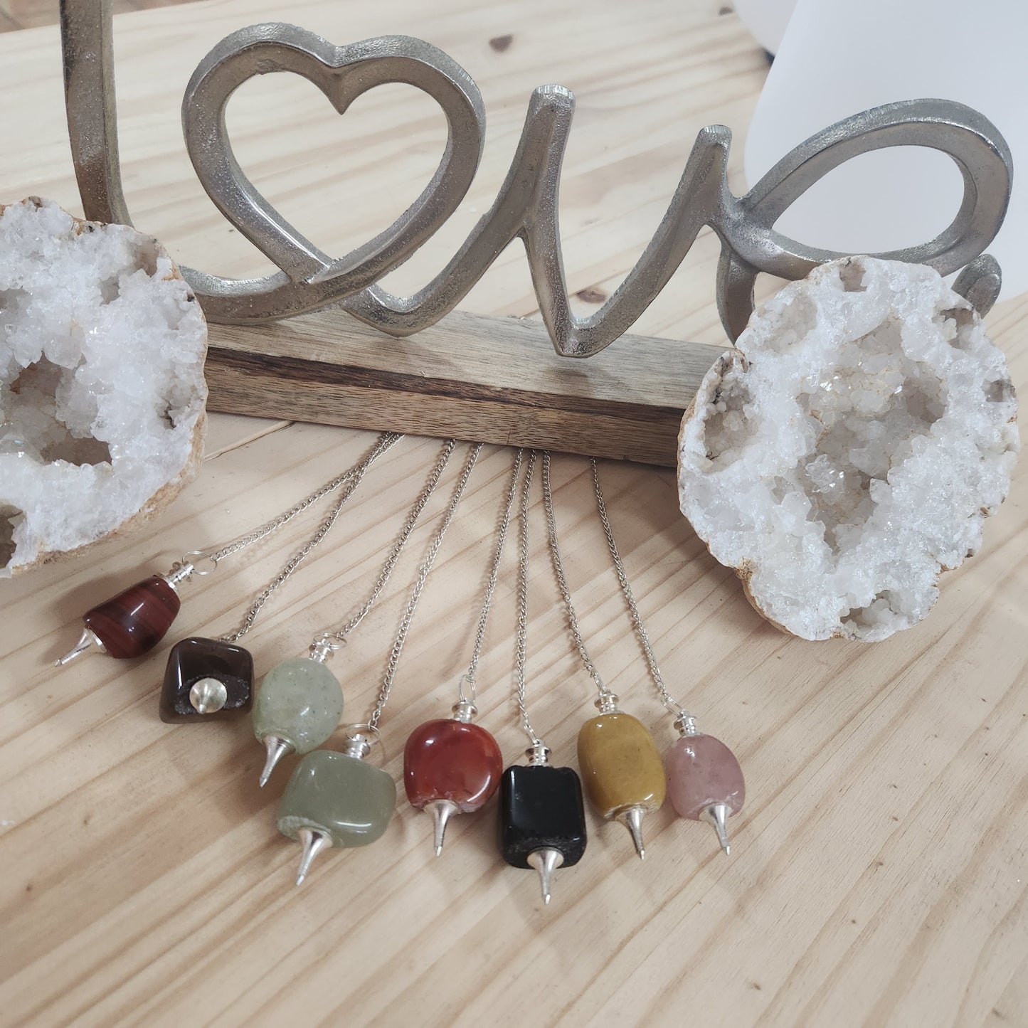 Pendule pierre forme mixte