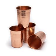 Gobelets en cuivre motif floral gravé 250ML
