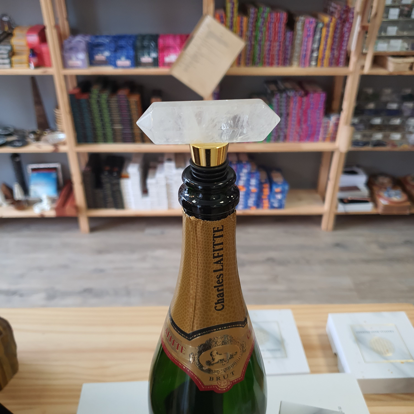 Bouchon de bouteille en cristal de roche