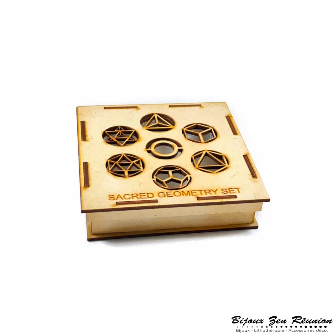 Coffret Géométrie Sacrée Cristal de Roche - Bijoux Zen Réunion