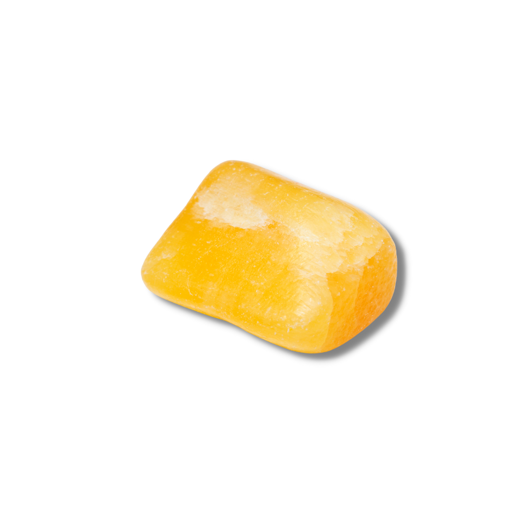 calcite orange pierre roulée