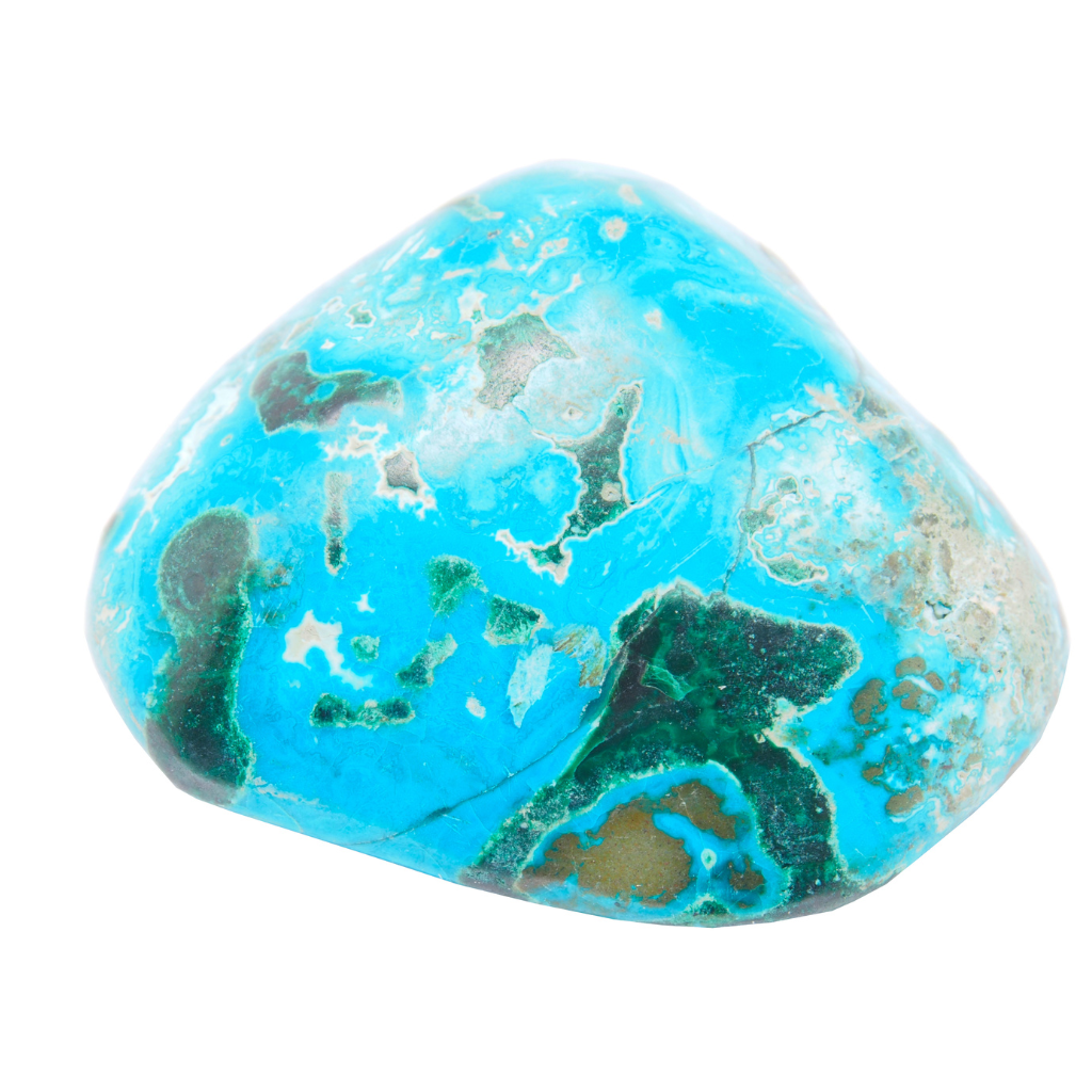 Chrysocolle pierre roulée