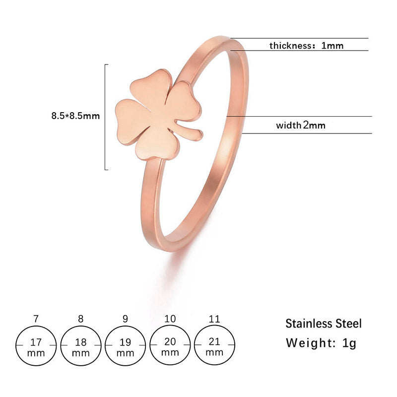 BAGUE CHANCE TREFLE A QUATRE FEUILLES
