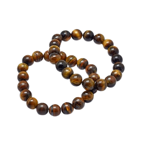 Bracelet élastique en œil de tigre naturelle
