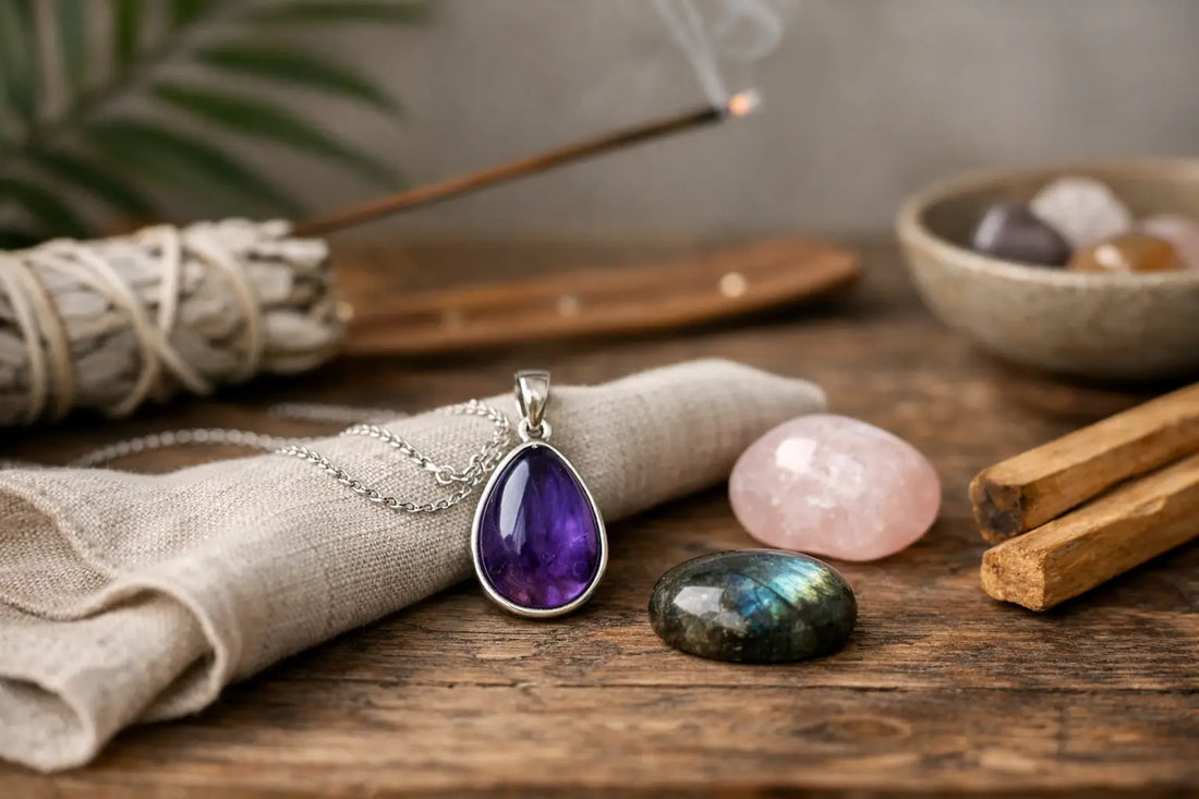 Pendentif pierre naturelle cadeau symbolique