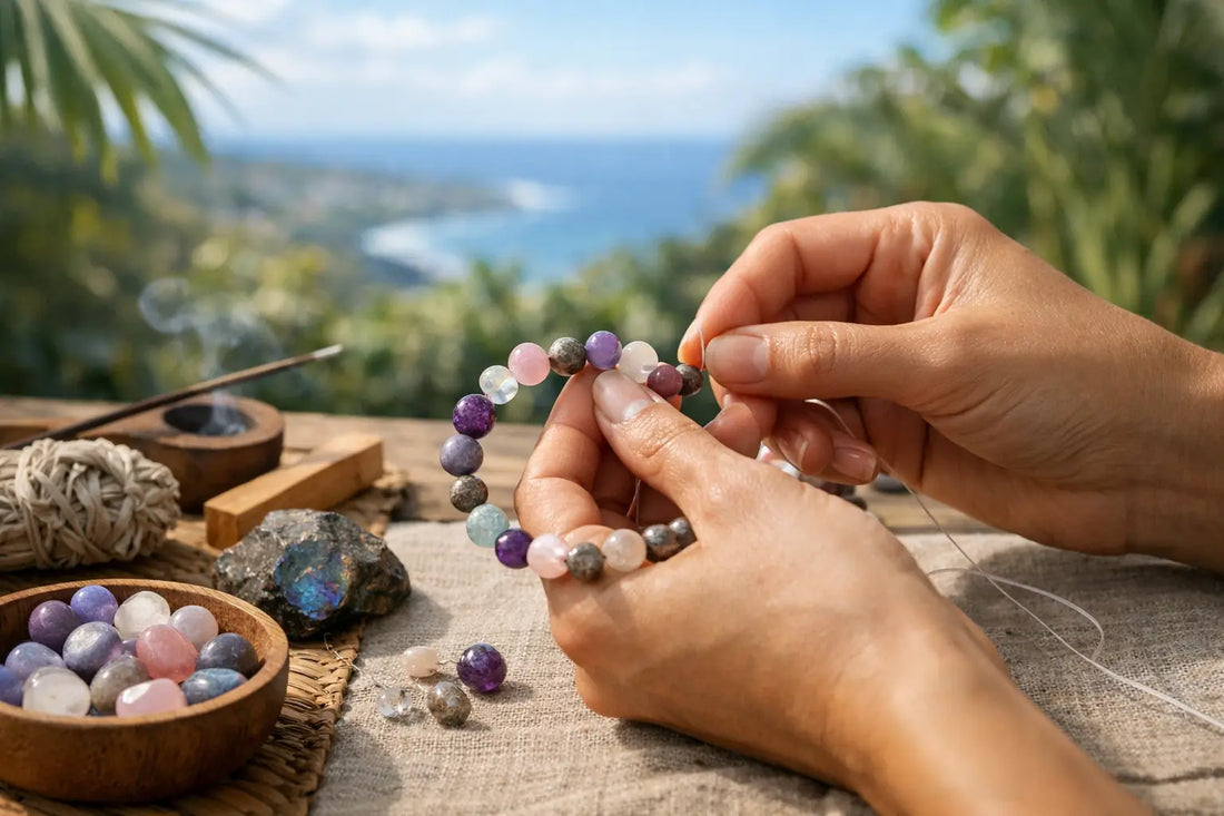 Bracelet en pierres naturelles à La Réunion