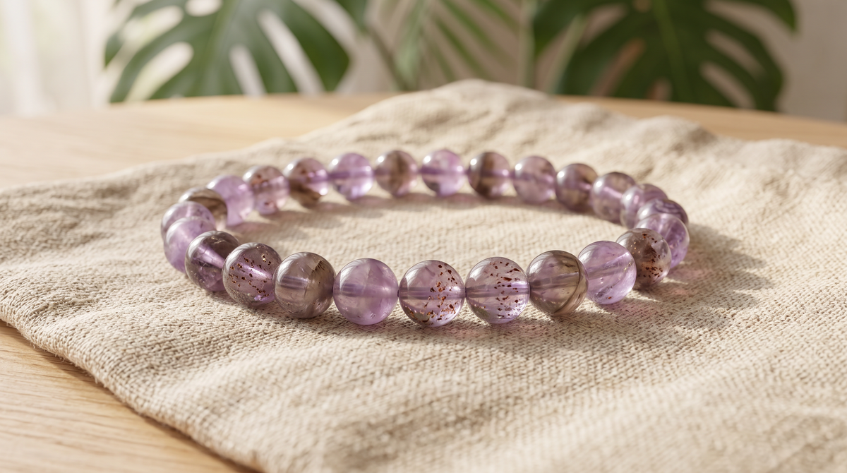 Bracelet en auralite 23 naturelle 6 mm – La Palette à Bijoux