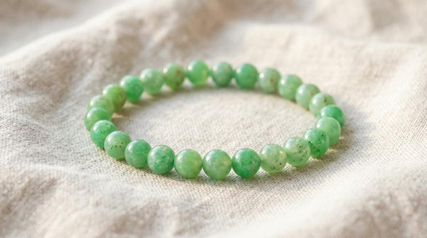 Bracelet en chrysoprase naturelle 6 mm – La Palette à Bijoux