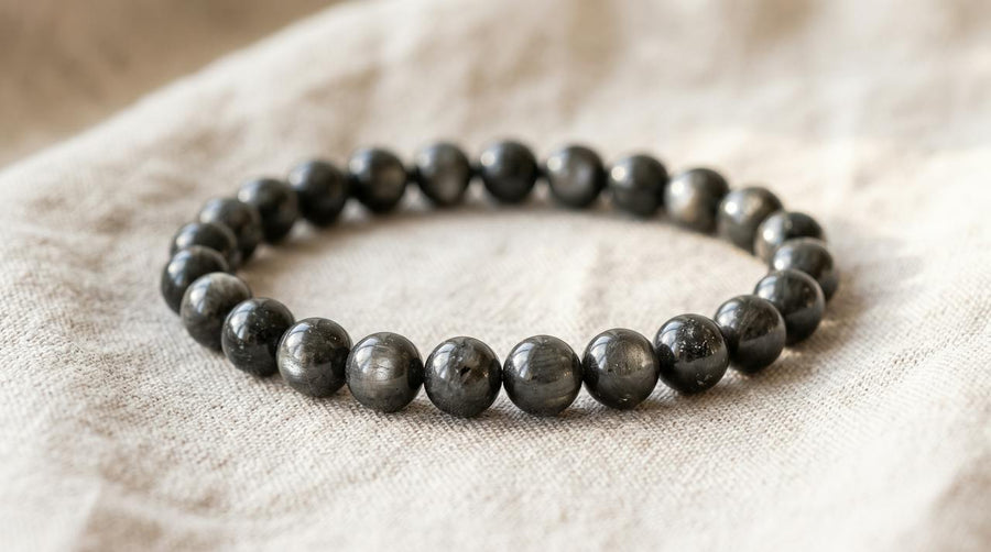 Bracelet en hypersthène naturel 6 mm – La Palette à Bijoux
