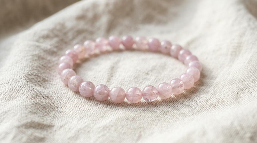 Bracelet en kunzite naturelle 6 mm – La Palette à Bijoux