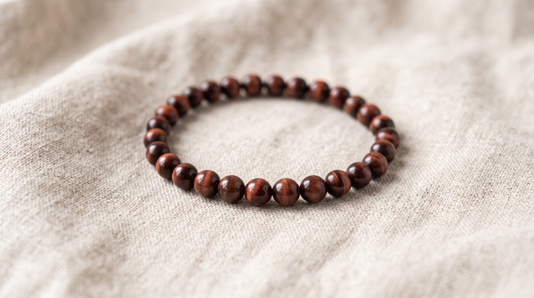 Bracelet en œil de taureau naturel 6 mm – La Palette à Bijoux