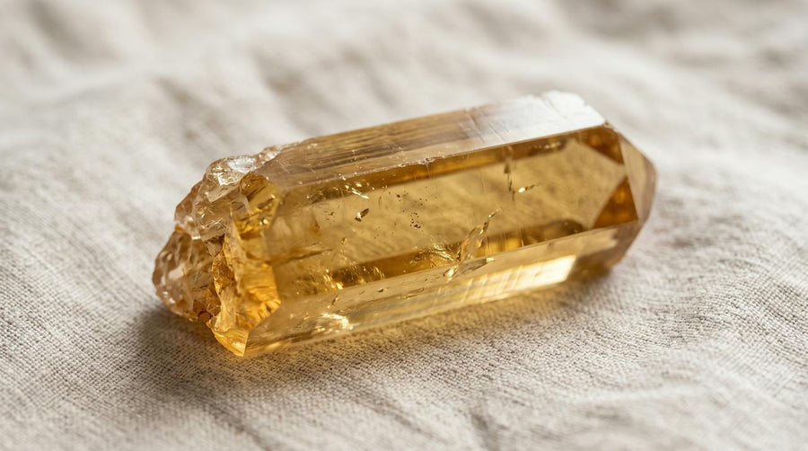 Cristal brut d'héliodore (béryl jaune)